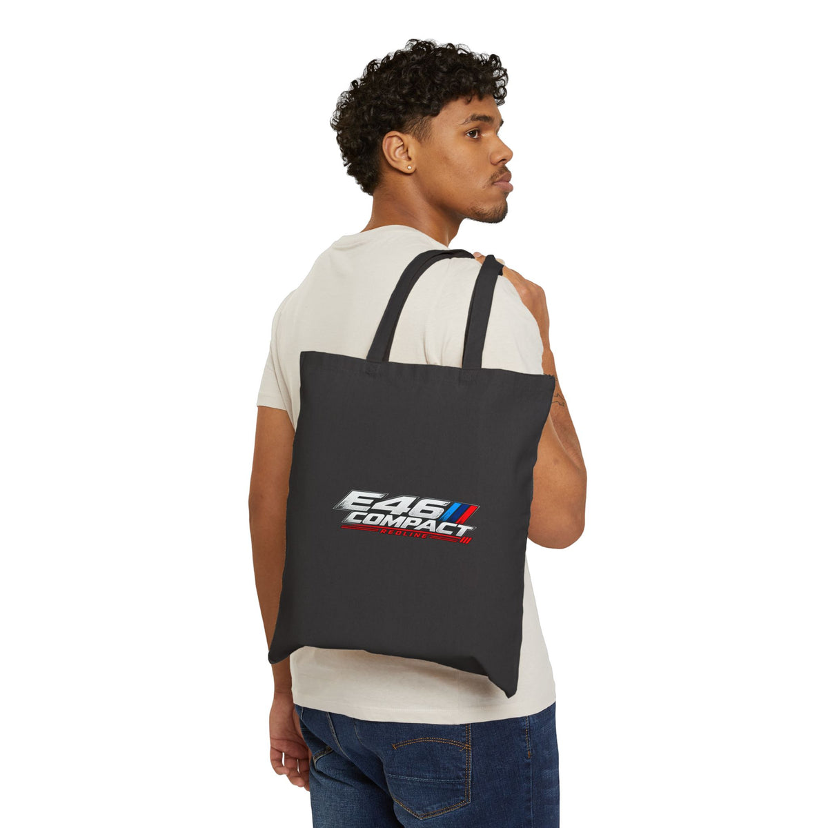 Grand Compact Racing Logo Cotton Canvas Tote Bag